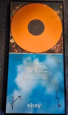 30 SECONDS TO MARS SIGNED AUTOGRAPHED FRAMED JARED LETO L. E. Orange Vinyl LP