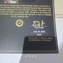 50 cent get rich or die tryin lp with signed athenticated certificate
