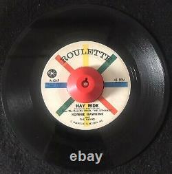AUTOGRAPHED Ronnie Hawkins & The Hawks'Ruby Baby' Roulette 45 THE BAND 1960-61