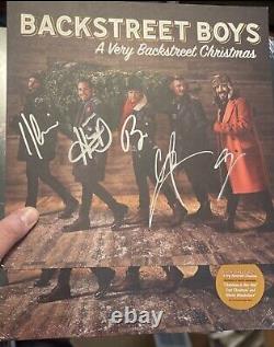 AUTOGRAPHED SIGNED Backstreet Boys BSB Christmas Presale Red Vinyl RARE LP