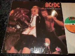 Ac/dc Signed If You Want Blood Album Bon Scott Angus Young Original C. O. A