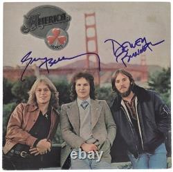 America Band Signed Hearts Album COA Exact Proof Autographed Vinyl Record