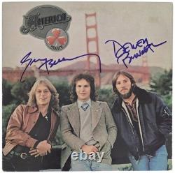America Band Signed Hearts Album COA Exact Proof Autographed Vinyl Record