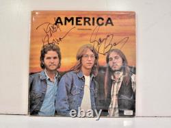 America-signed 2x- Homecoming 1972 Lp Vinyl-2nd Album-authenticated+hologram