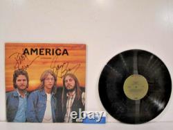 America-signed 2x- Homecoming 1972 Lp Vinyl-2nd Album-authenticated+hologram