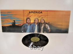 America-signed 2x- Homecoming 1972 Lp Vinyl-2nd Album-authenticated+hologram