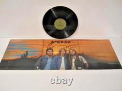 America-signed 2x- Homecoming 1972 Lp Vinyl-2nd Album-authenticated+hologram
