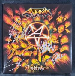 Anthrax Band all 4 withScott Ian Signed Vinyl Album LP Autographed Record Auto JSA