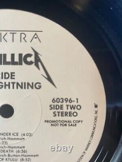 Autographed Metallica Ride The Lightning Vinyl Promo Copy