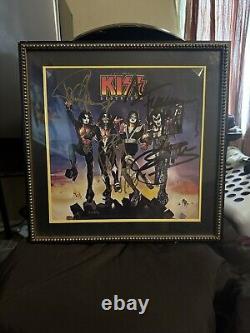 Autographed Signed By All Of Kiss Destroyer Vinyl Record Album