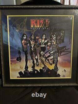 Autographed Signed By All Of Kiss Destroyer Vinyl Record Album