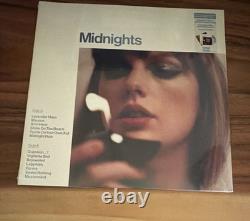 Autographed Taylor Swift Midnights Vinyl LP Record Album-Moonstone Blue Edition