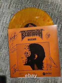 BEARTOOTH DISEASE FULLY SIGNED Colored Vinyl Record Album