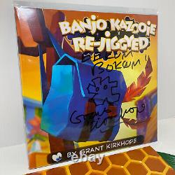 Banjo Kazooie Re-Jiggyed Vinyl Record LP Grunty Green Signed by Grant Kirkhope