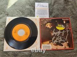 Barbra Streisand 45 Autographed Somewhere Not While I'm Around Vinyl Signed 7