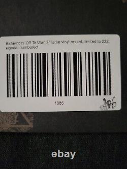 Behemoth Off to War 7 vinyl record lathe cut record signed #206/222 sealed