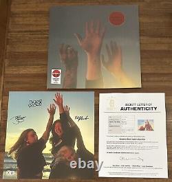 Boygenius Complete Band SIGNED The Record Swirl Vinyl Autograph Beckett BAS COA