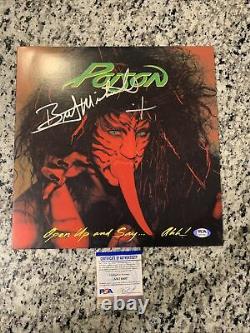 Brett Michaels Autograph Signed Poison Vinyl! Psa Certed
