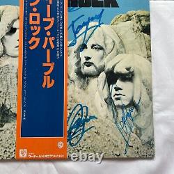 COA AUTOGRAPH Deep Purple P-6505W VINYL LP OBI JAPAN Signed Limited