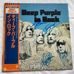 COA AUTOGRAPH Deep Purple P-6505W VINYL LP OBI JAPAN Signed Limited