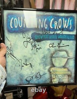 Counting Crows Band Autographed Somewhere Under Wonderland Vinyl PSA CERT w Card