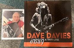 DAVE DAVIES LIVING ON A THIN LINE Ltd Ed Orange/Brown Splatter Double LP SIGNED