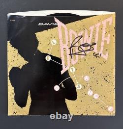 DAVID BOWIE Autographed Let's Dance vinyl 45 Record with COA