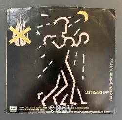 DAVID BOWIE Autographed Let's Dance vinyl 45 Record with COA