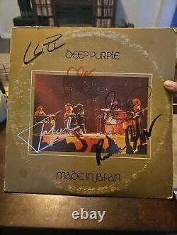 Deep purple vinyl Record Signed Cover CoA