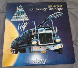 Def Leppard On Through The Night vinyl Signed / Autographed by Joe Elliott COA