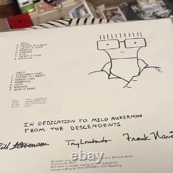 Descendents Milo Goes to College Autographed Record Cover with Milo Dedication