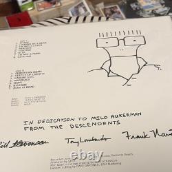 Descendents Milo Goes to College Autographed Record Cover with Milo Dedication