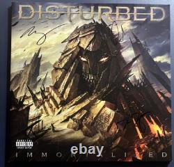 Disturbed Full Band Signed Immortalized Vinyl Authentic Autograph Coa