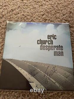 ERIC CHURCH Signed DESPERATE MAN Vinyl LP Beckett COA