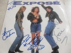 EXPOSE signed/autographed Vinyl 45 record by entire band JSA CERTIFIED