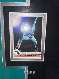 Eddie Van Halen David Lee Roth autographed album vinyl LP framed guitar JSA COA