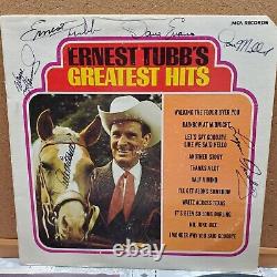Ernest Tubb Texas Troubadors Signed By Entire Band Greatest Hits LP Vinyl #202