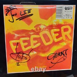 FEEDER Two Colours Ltd. 7 LP SIGNED Rare Framed No. 418/1000 + promo stickers