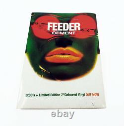 FEEDER Two Colours Ltd. 7 LP SIGNED Rare Framed No. 418/1000 + promo stickers