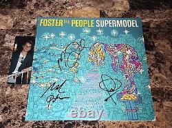 Foster The People Rare Band Signed Limited Vinyl LP Record Supermodel COA Photo