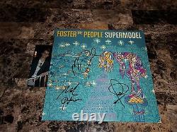 Foster The People Rare Band Signed Limited Vinyl LP Record Supermodel COA Photo