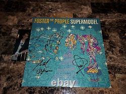 Foster The People Rare Band Signed Limited Vinyl LP Record Supermodel COA Photo