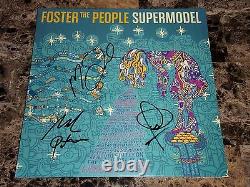 Foster The People Rare Band Signed Limited Vinyl LP Record Supermodel COA Photo