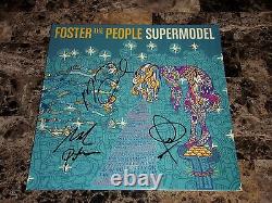 Foster The People Rare Band Signed Limited Vinyl LP Record Supermodel COA Photo