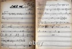 Frankie Valli Signed AFM Studio Session Chart Over Me Four Seasons RARE