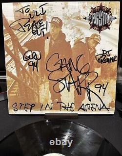 GANG STARR Step In The Arena FULLY SIGNED Vinyl Record Album Guru, DJ Premier