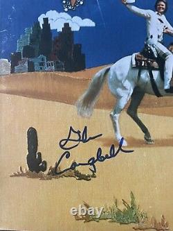 Glenn Campbell Autographed Vinyl LP Record Rhinestone Cowboy Signed JSA COA