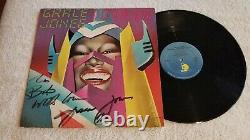 Grace Jones Do Or Die Autographed Signed Autograph Is1008 Island Vinyl Lp Record