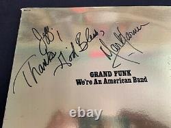 Grand Funk Signed Autographed We're An American Band Vinyl Record Jsa/coa 62021