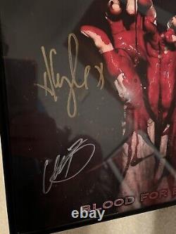 HELLYEAH BLOOD FOR BLOOD Vinyl Band SIGNED Framed RARE Vinnie Paul Chad Gray